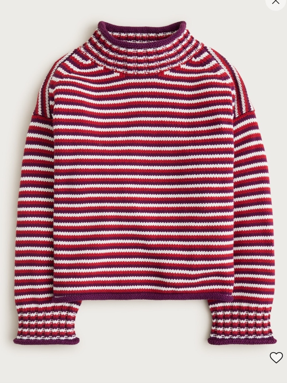 NWT J. Crew — 2025 Striped Rollneck
